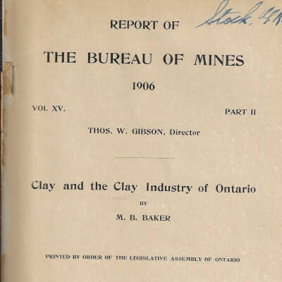 Clay and the Clay Industry of Ontario