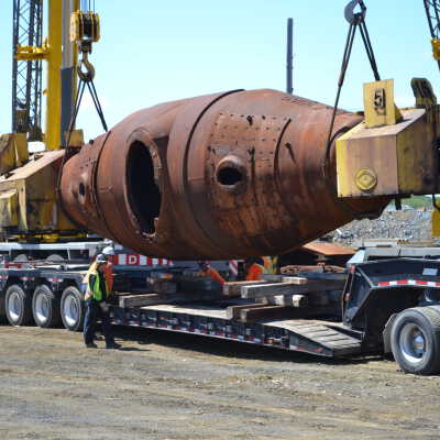 Photograph, NORMHC, Hot Metal Car move from INCO to Prescott Park.