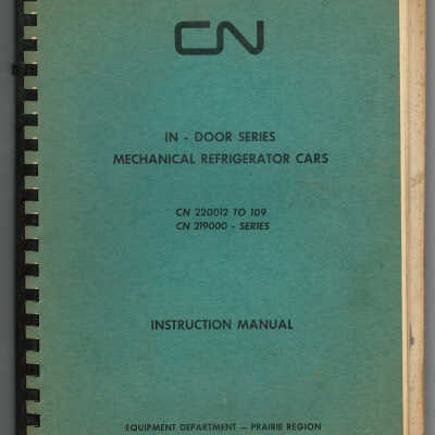 IN- DOOR series Mechanical Refrigerator Cars
Equipment Department - Prairie Region