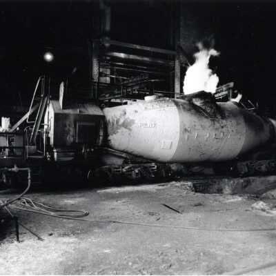 Photograph, Hot Metal Car Being Loaded, WA Wilson.