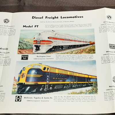 Diesel Freight Locomotives Model FT Coloured Prints