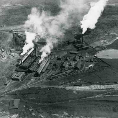 Photograph, Aerial View, Smelter and Part of Town, Copper Cliff, Ontario, from National Photography Collection, Public Archives Canada.