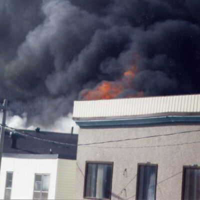 Photograph, Capreol Hardware Store Fire, May 2nd 1986.