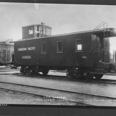 Photograph, Canadian Pacific Railway Caboose 436826, July, 1923.