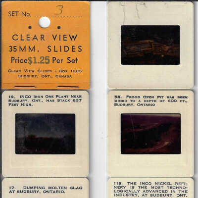 Set of 8 35 mm Clear View Slides Showing Images from INCO