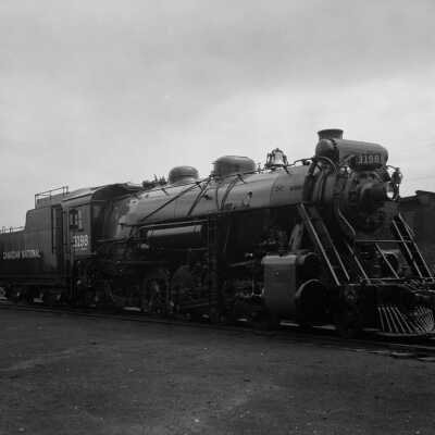 Photograph, Canadian National Railways Locomotive 3198.