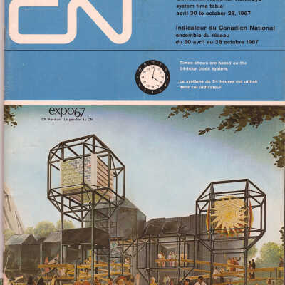 Canadian National Railways System Time Table April 30 to October 28, 1967