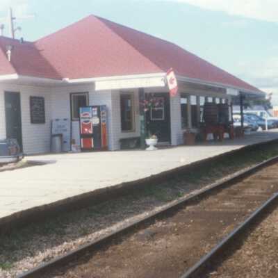 Photograph, CNR Station at Stettler.