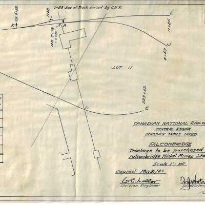 Blueprint - CN Track to be purchased by Falconbridge Nickel 1943