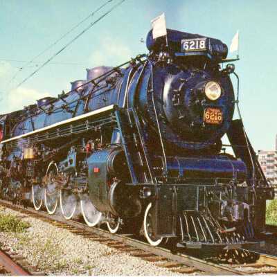 Photograph, Postcard, CNR Steam Engine 6218