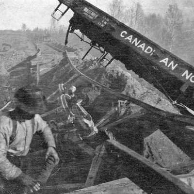 Photograph, Canadian Northern Derailment.