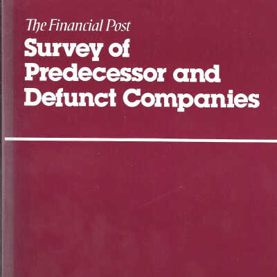 Survey of Predecessor and Defunct Companies, First Edition