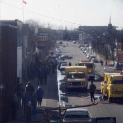 Photograph, Capreol Hardware Store Fire, May 2nd 1986.