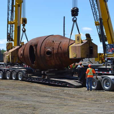 Photograph, NORMHC, Hot Metal Car move from INCO to Prescott Park.