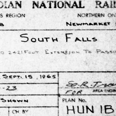 Canadian National: Plan Showing the Proposed Extension to Passing Siding at South Falls