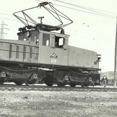Photograph, INCO Electric Engine 119, East Scales.