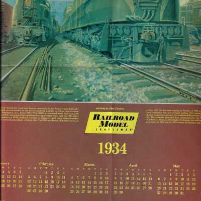 Railroad Model Craftsman Branded 1934 Promotional Calender