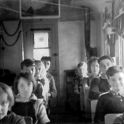 Photograph, McKay School Car Interior.