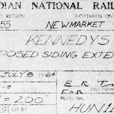 Canadian National: Plan Showing the Proposed siding Extension at Kennedy's
