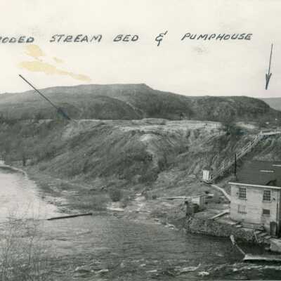 Photograph, Sudbury, Eroded Stream Bed and Pump House.