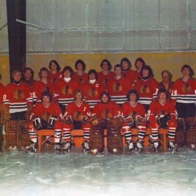 Photograph: Capreol Hawks Photograph at a Tournament in Saskatchewan