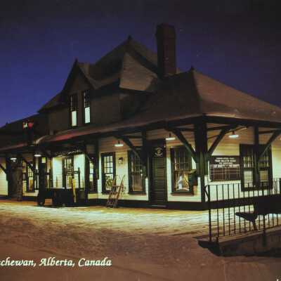 Photograph, CNR Station at Fort Saskatchewan, Alberta