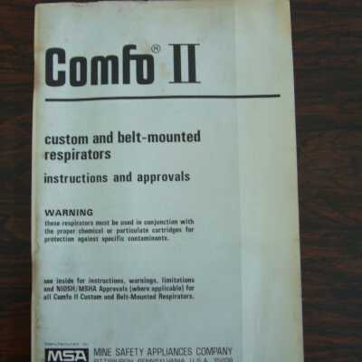 Comfo II Custom and Belt-Mounted Respirators, Instructions and Approvals