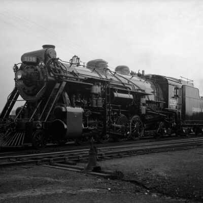 Photograph, Canadian National Railways locomotive 3198.