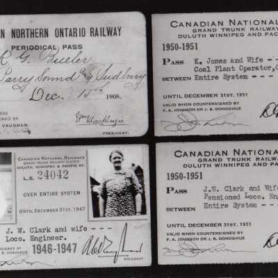 Photograph- Canadian Northern Ontario Railway Periodical Passes