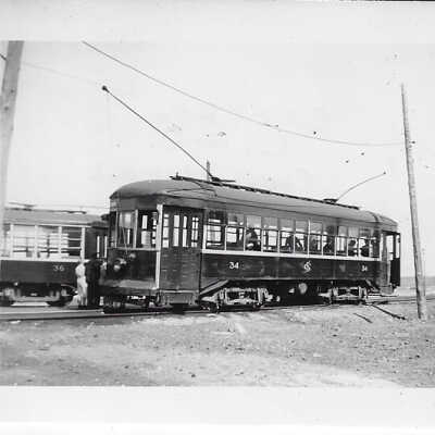Photograph of Two Sudbury Copper Cliff Suburban Electric Railway Streetcars