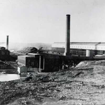 Photograph, Canadian Copper Co's Smelter at Copper Cliff, Ontario. Photo From National Photography Collection, Public Archives Canada.