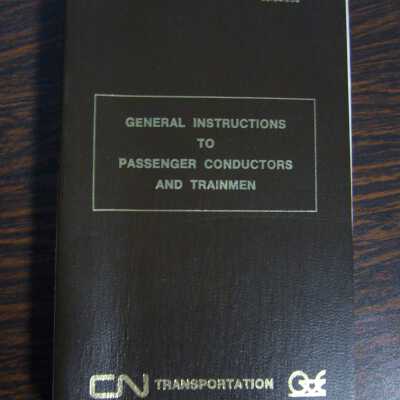 CN General Instructions to Passenger Conductors and Trainmen