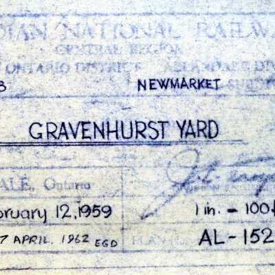 CN Rail Plans, Gravenhurst Yard, Newmarket Sub.