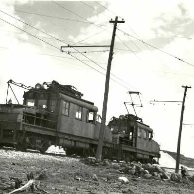 Photograph, INCO Electric Engines 104 and 107, Hi Line.