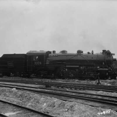 Photograph, Canadian National Railways locomotive 3374.