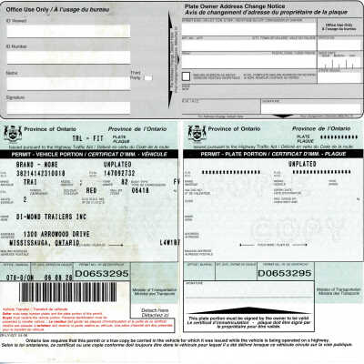 Vehicle Permit for NORMHC Storage Trailer