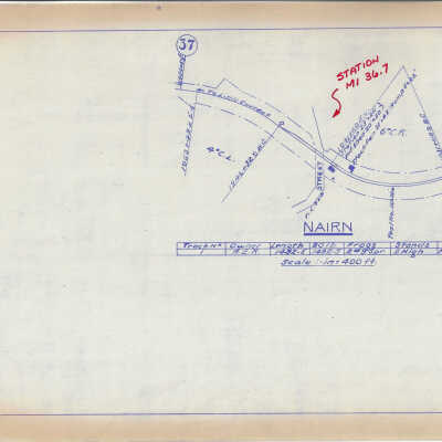 Rail Yard Plan of the Algoma Eastern Railway Nairn Yard