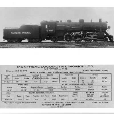 Photograph, Canadian National Railways Locomotive 5301.
