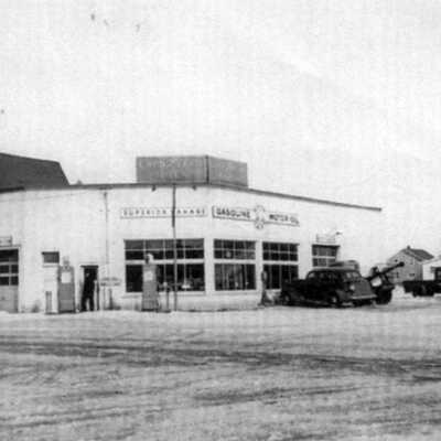 Photograph, Capreol Service Station, Hanna Street and Dennie Street, Capreol, Ontario.
