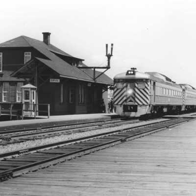 Photograph, CNR Station at Dorval, Quebec.