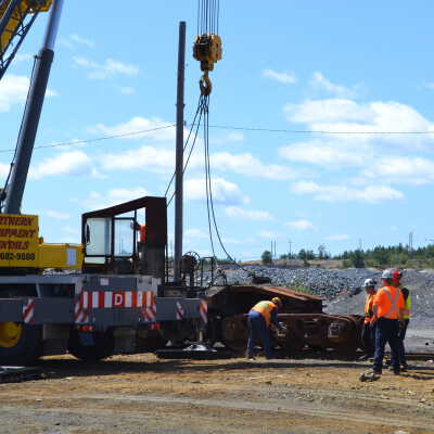 Photograph, NORMHC, Hot Metal Car move from INCO to Prescott Park.