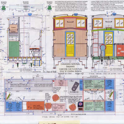 Canadian National Railways caboose car floor plan