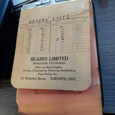 Town of Capreol Voters' Lists 1920-1959