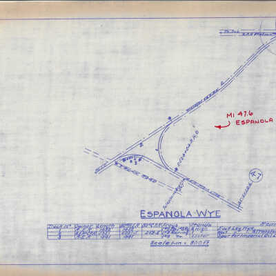 Rail Yard Plan of the Algoma Eastern Railway Espanola WYE Yard