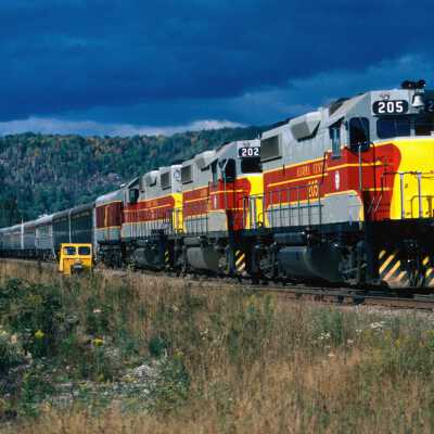 Photograph, Algoma Central Locomotive 205, Searchmont, 1981.