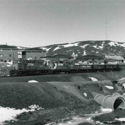 Photograph, Canadian Pacific Engines 8577 and 8545 hauling ore.