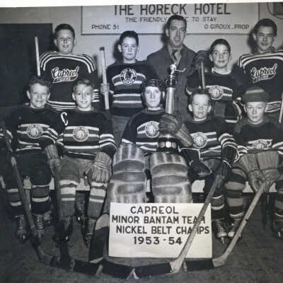 Photograph, Capreol Minor Bantam Team, Nickel Belt Champs, 1953-1954. Unknown People