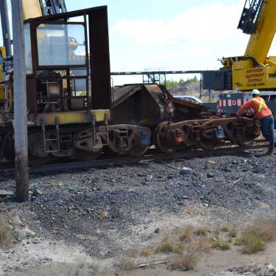 Photograph, NORMHC, Hot Metal Car move from INCO to Prescott Park.