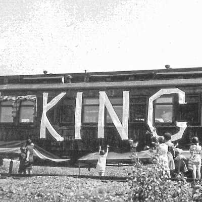 Photograph - Sloman school car decorated for the Royal Visit, 1939