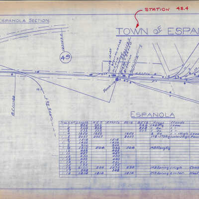 Rail Yard Plan of Algoma Eastern Railway's West Espanola Section Yard